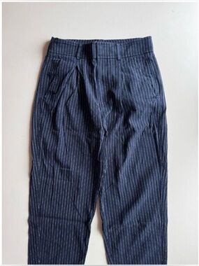 Everlane Draper Navy Pinstriped Pant Size 4
